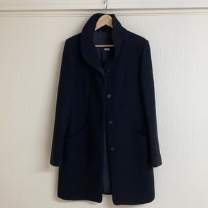 Aritzia Wilfred Cocoon Coat - Black Wool Size M